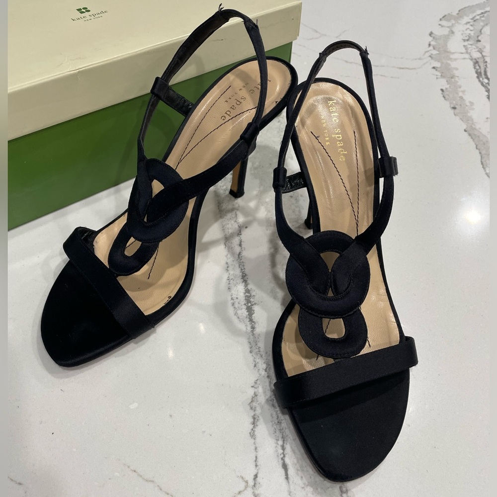 Kate Spade Black Heels - size 8 1/2 - really good shape!